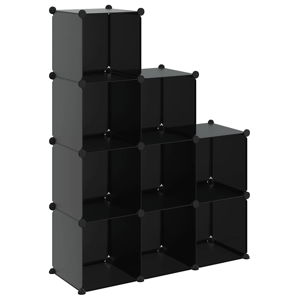 vidaXL Storage Cube Organiser | Black | PP Plastic, Steel | Medium | Lightweight