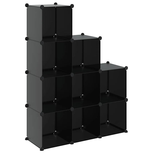 vidaXL Storage Cube Organiser | Black | PP Plastic, Steel | Medium | Lightweight