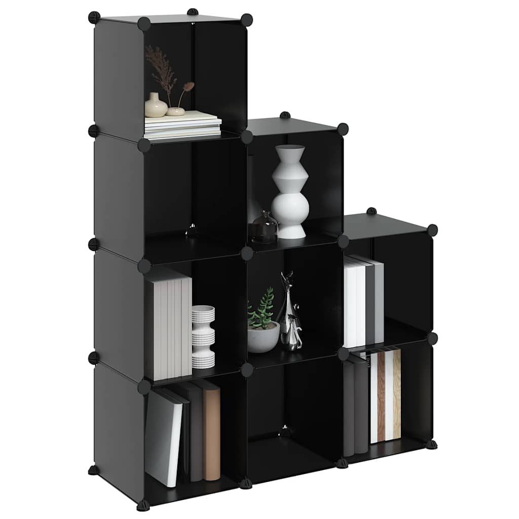 vidaXL Storage Cube Organiser | Black | PP Plastic, Steel | Medium | Lightweight