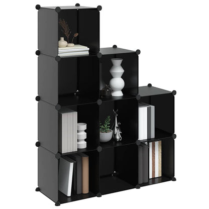 vidaXL Storage Cube Organiser | Black | PP Plastic, Steel | Medium | Lightweight