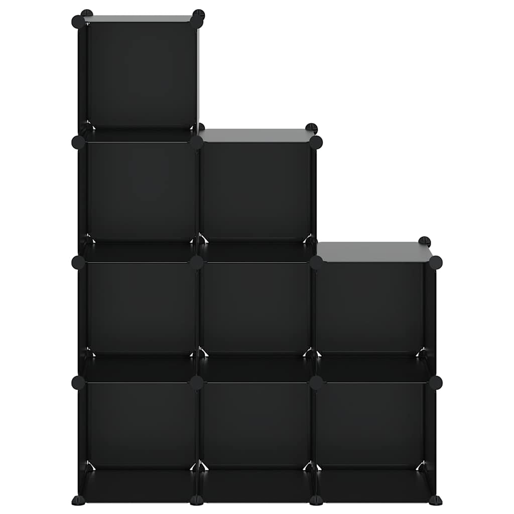 vidaXL Storage Cube Organiser | Black | PP Plastic, Steel | Medium | Lightweight