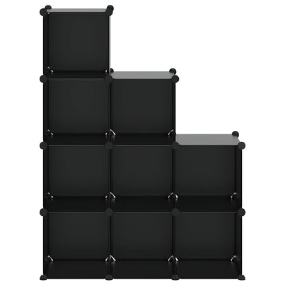 vidaXL Storage Cube Organiser | Black | PP Plastic, Steel | Medium | Lightweight