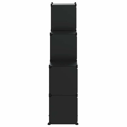 vidaXL Storage Cube Organiser with 9 Cubes Black PP