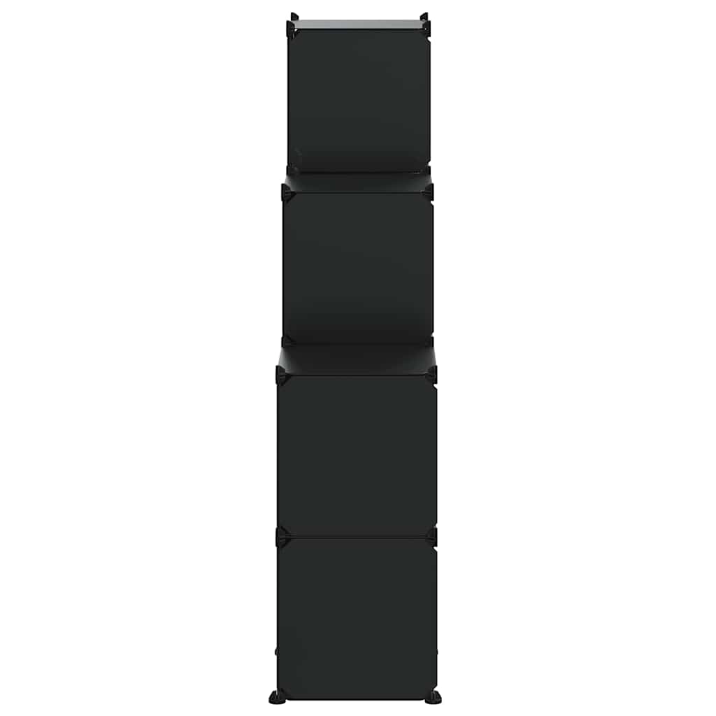 vidaXL Storage Cube Organiser with 9 Cubes Black PP