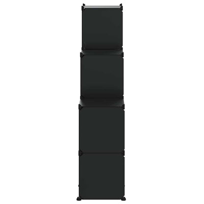 vidaXL Storage Cube Organiser with 9 Cubes Black PP