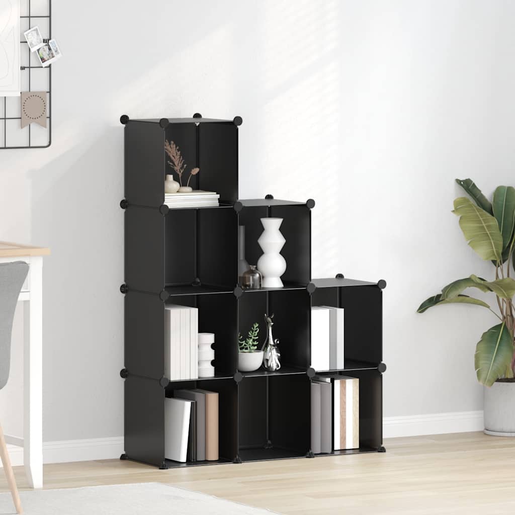 vidaXL Storage Cube Organiser | Black | PP Plastic, Steel | Medium | Lightweight