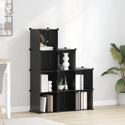 vidaXL Storage Cube Organiser | Black | PP Plastic, Steel | Medium | Lightweight
