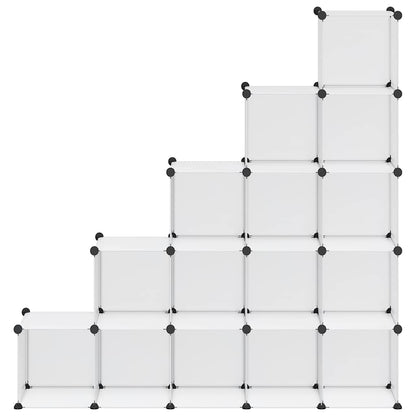 vidaXL Storage Cube Organiser with 15 Cubes Transparent PP