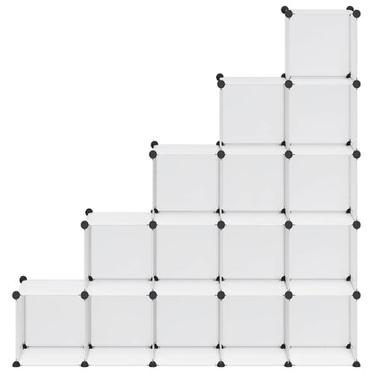 vidaXL Storage Cube Organiser with 15 Cubes Transparent PP