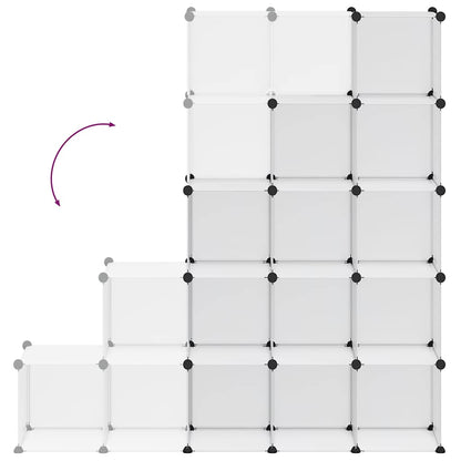 vidaXL Storage Cube Organiser with 15 Cubes Transparent PP