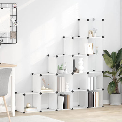 vidaXL Storage Cube Organiser with 15 Cubes Transparent PP