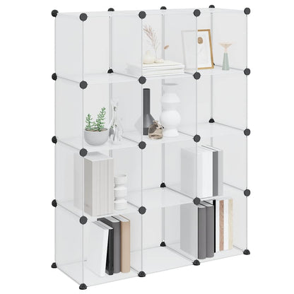 vidaXL Storage Cube Organiser | Transparent | PP Plastic, Steel | Large