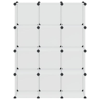 vidaXL Storage Cube Organiser with 12 Cubes Transparent PP