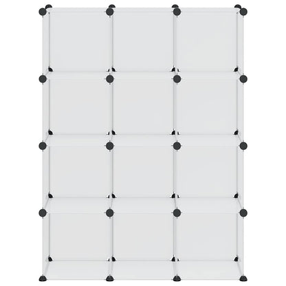 vidaXL Storage Cube Organiser | Transparent | PP Plastic, Steel | Large
