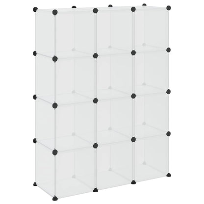 vidaXL Storage Cube Organiser with 12 Cubes Transparent PP