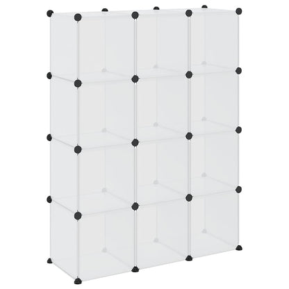 vidaXL Storage Cube Organiser with 12 Cubes Transparent PP