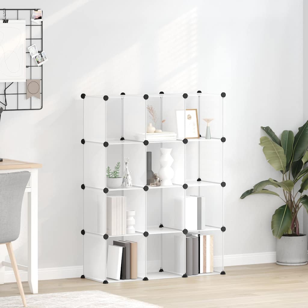vidaXL Storage Cube Organiser | Transparent | PP Plastic, Steel | Large