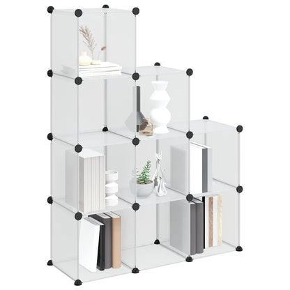 vidaXL Storage Cube Organiser with 9 Cubes Transparent PP