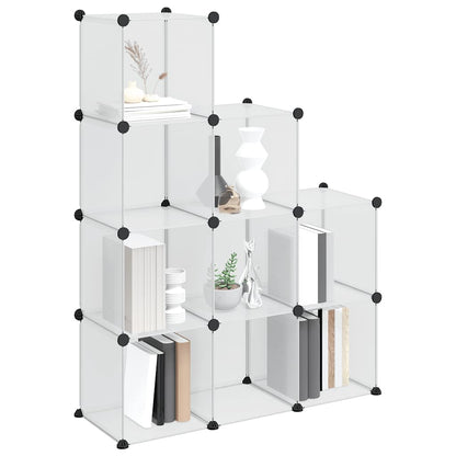 vidaXL Storage Cube Organiser with 9 Cubes Transparent PP