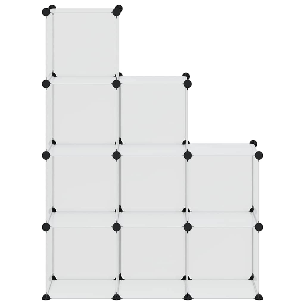 vidaXL Storage Cube Organiser with 9 Cubes Transparent PP