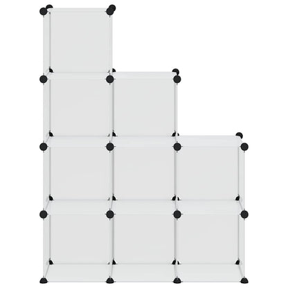 vidaXL Storage Cube Organiser with 9 Cubes Transparent PP