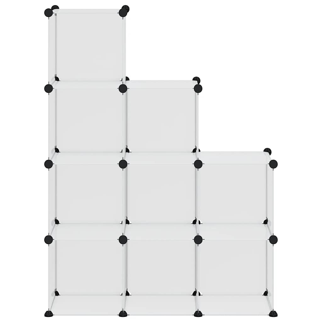 vidaXL Storage Cube Organiser with 9 Cubes Transparent PP