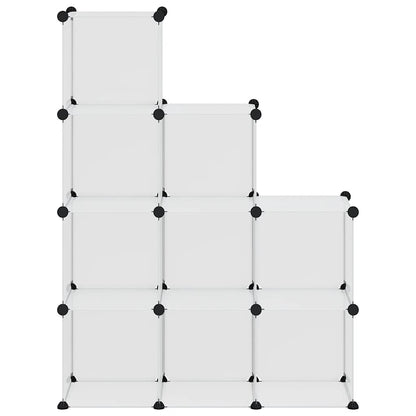 vidaXL Storage Cube Organiser with 9 Cubes Transparent PP