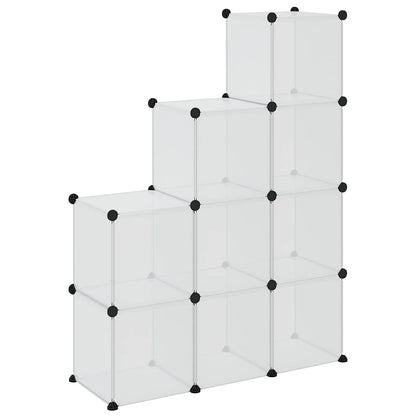 vidaXL Storage Cube Organiser with 9 Cubes Transparent PP