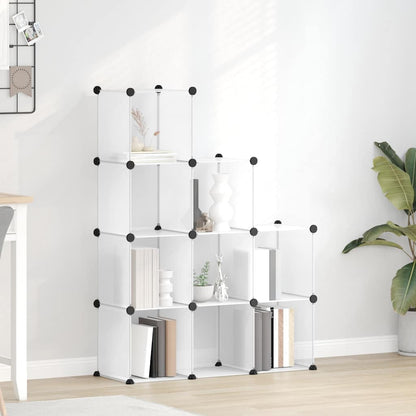 vidaXL Storage Cube Organiser with 9 Cubes Transparent PP