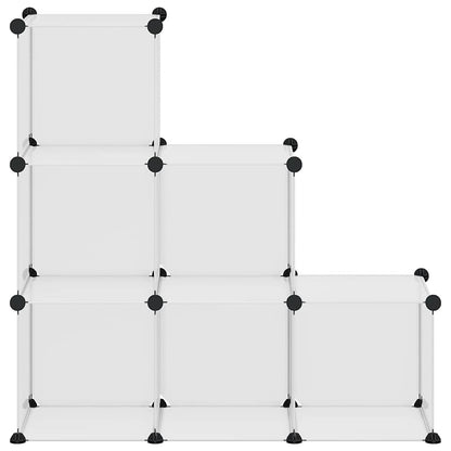 vidaXL Storage Cube Organiser with 6 Cubes Transparent PP