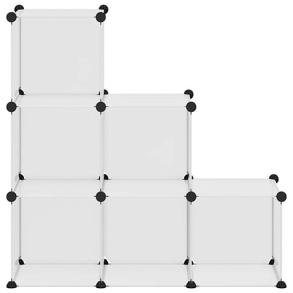 vidaXL Storage Cube Organiser with 6 Cubes Transparent PP