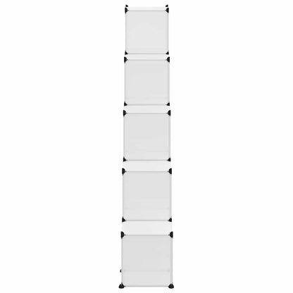vidaXL Storage Cube Organiser with 15 Cubes and Doors Transparent PP