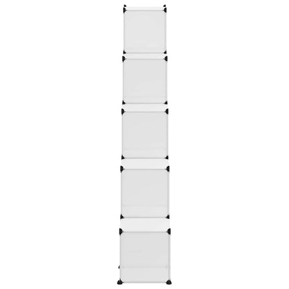 vidaXL Storage Cube Organiser with 15 Cubes and Doors Transparent PP