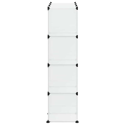 vidaXL Storage Cube Organiser with 12 Cubes and Doors Transparent PP