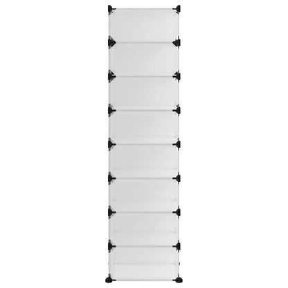 vidaXL Shoe Rack Transparent 93x36.5x140 cm PP