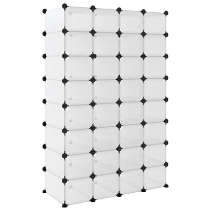 vidaXL Shoe Rack Transparent 93x36.5x140 cm PP