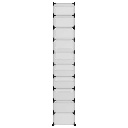 vidaXL Shoe Rack Transparent 44x32x174 cm PP