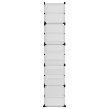vidaXL Shoe Rack Transparent 44x31.5x153.5 cm PP