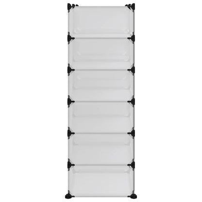 vidaXL Shoe Rack Transparent 94.5x36.5x106 cm PP
