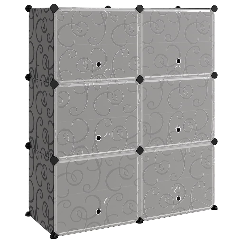 vidaXL Shoe Rack Black 84.5x31x93.5 cm PP
