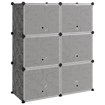 vidaXL Shoe Rack Black 84.5x31x93.5 cm PP