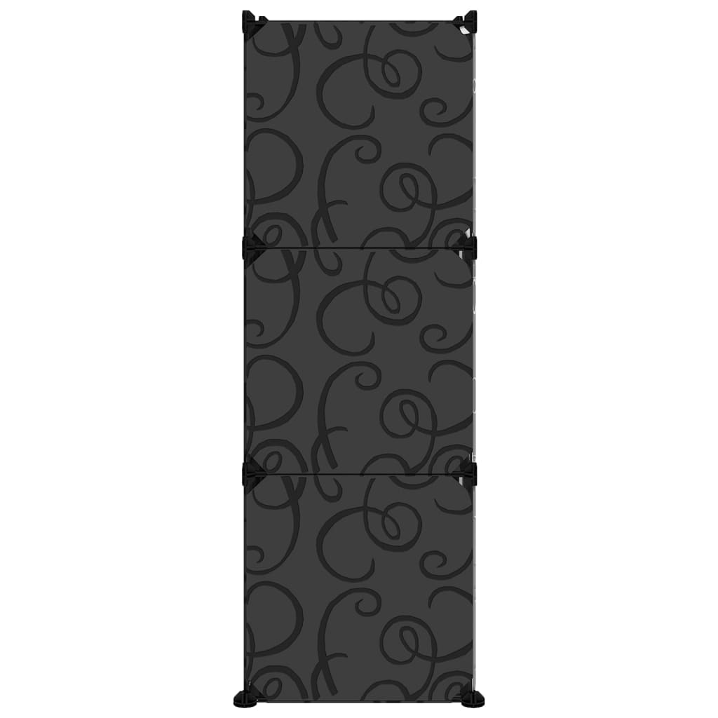 vidaXL Shoe Rack Black 84.5x31x93.5 cm PP