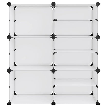 vidaXL Shoe Rack Transparent 84x31.5x93 cm PP
