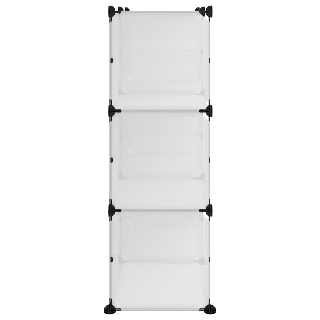 vidaXL Shoe Rack Transparent 84x31.5x93 cm PP