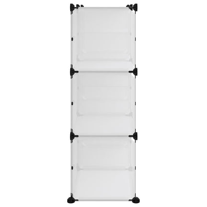 vidaXL Shoe Rack Transparent 84x31.5x93 cm PP