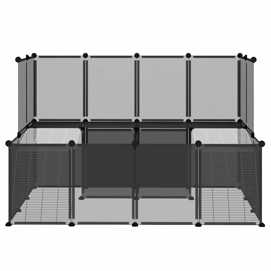 vidaXL Small Animal Cage Black 143x107x93 cm PP and Steel