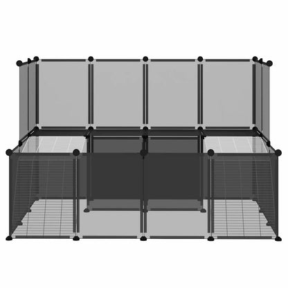 vidaXL Small Animal Cage Black 143x107x93 cm PP and Steel