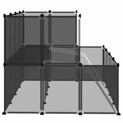 vidaXL Small Animal Cage Black 143x107x93 cm PP and Steel