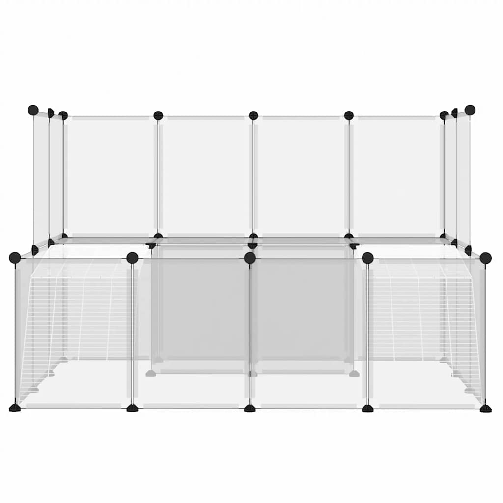 vidaXL Small Animal Cage Transparent 143x107x93 cm PP and Steel