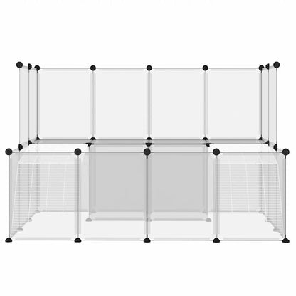 vidaXL Small Animal Cage Transparent 143x107x93 cm PP and Steel